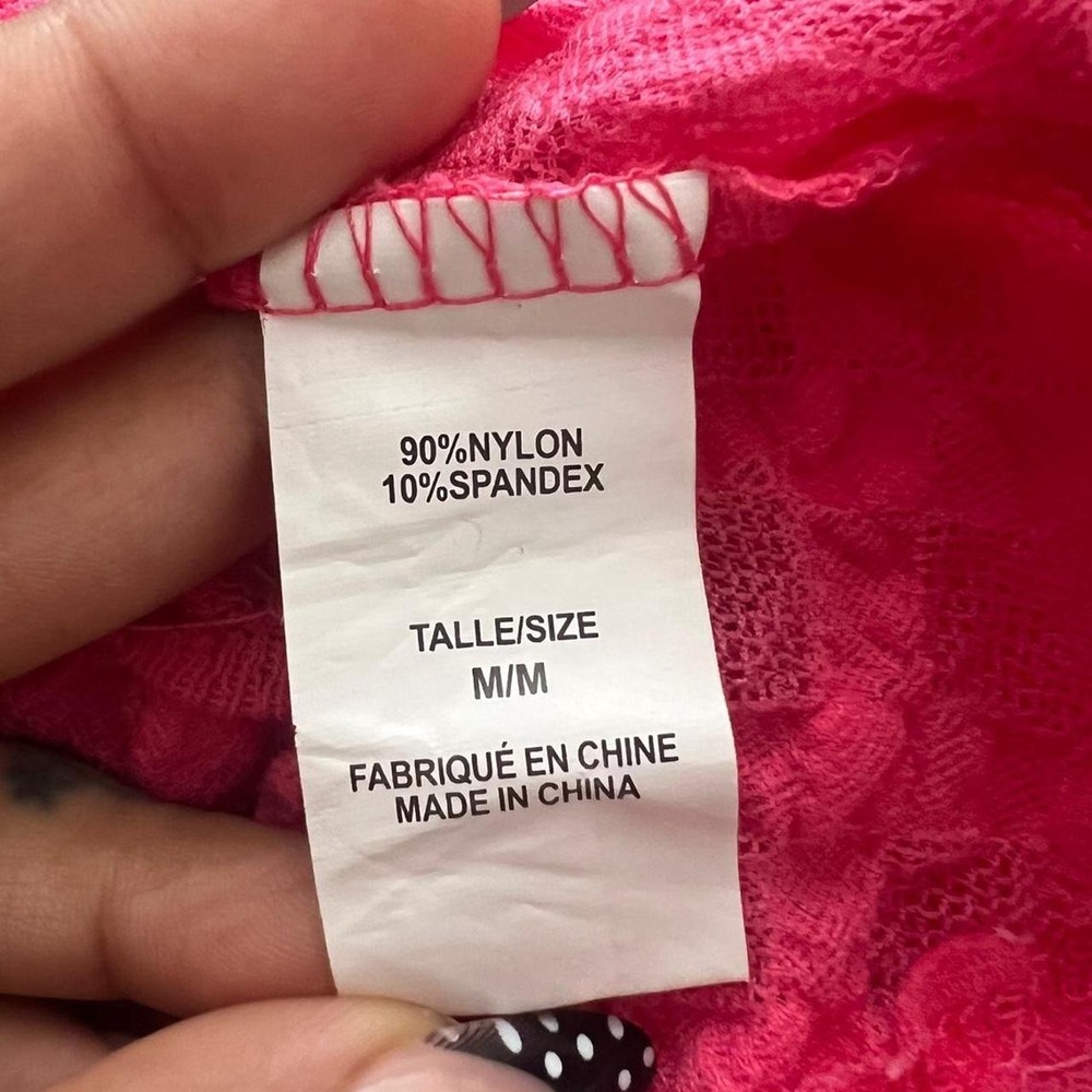 Pink Sheer Mesh Top - Picture 5 of 5